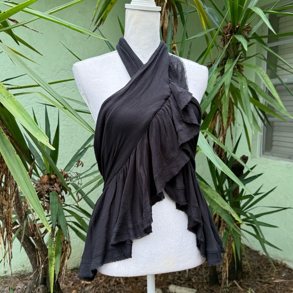 Free People Chrissy Black  Halter Top - Picture 6 of 10